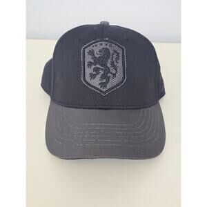 KNVB Netherlands Lion Crest Soccer Hat Black F.I Collection Strapback OS